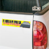 Politieauto Bumpersticker (Op Truck)