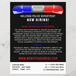 Politieauto Siren, politiefunctionaris, aanwerving Flyer