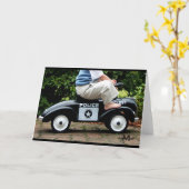 Politieauto Wenskaart Kaart (Gele Bloem)