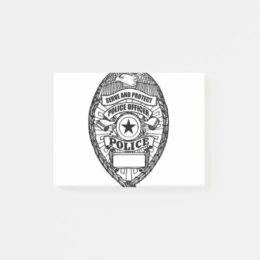 Politiebadge - generiek post-it® notes (Voorkant)
