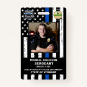Politiebeambte Aangepaste foto-Logo-ID Badge (Voorkant)