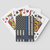 Politiebeambte Aangepersonaliseerde Thin Blue Lin Pokerkaarten (Achterkant)