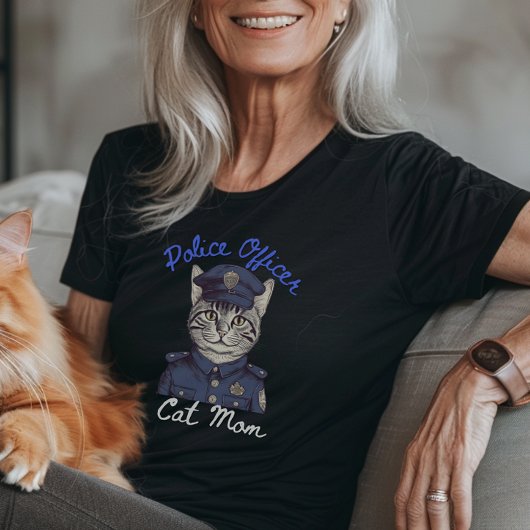 Politiebeambte Cat mam Tshirt
