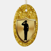 Politiebeambte die kerstversiering begroet keramisch ornament (Rechts)