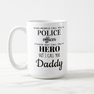 Politiebeambte Hero Dad Day Foto Koffiemok