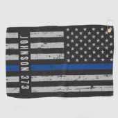 Politiebeambte met blauwe lijn golfhanddoek (Horizontaal)