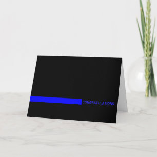 Politiebeambte met blauwe lijn kaart
