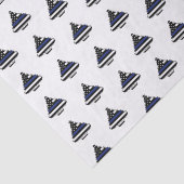 Politiebeambte Thin Blue Line-kerstboom Tissuepapier (Detail)