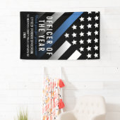 Politiebeambte van het Jaar Thin Blue Line Medewer Spandoek (Insitu)