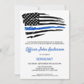 Politiebevorderende functionaris Thin Blue Line Pa Kaart (Voorkant)