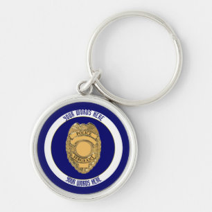 politiebrigadier Badge Custom Sleutelhanger
