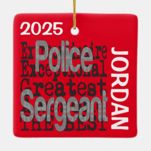 Politiebrigadier Extraordinaire CUSTOM Keramisch Ornament