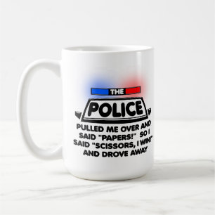 Politiebureau Steen Papier Schaar Grappige Mok