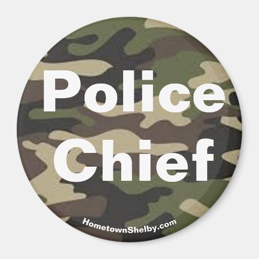 Politiechef camo magneet (Voorkant)