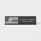 Politiedienst Aangepaste Logo Handhaving Bureau Naambordje (Voorkant)