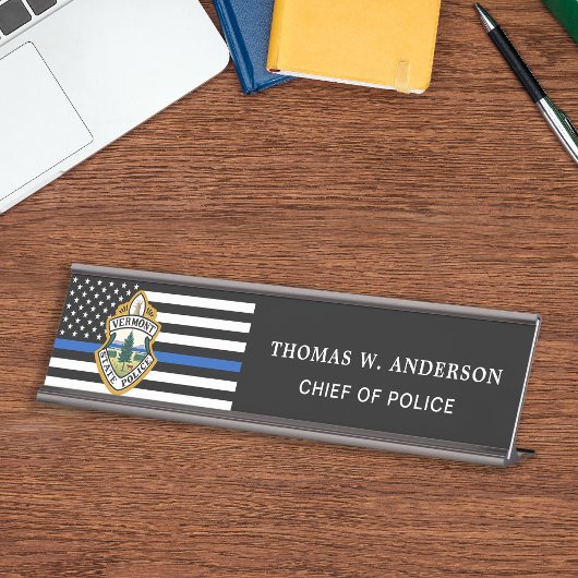 Politiedienst Aangepaste Logo Handhaving Bureau Naambordje