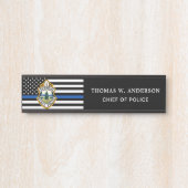 Politiedienst Aangepaste Logo Handhaving Deurbordje (Voorkant)