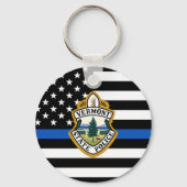 Politiedienst Aangepaste Logo Handhaving Sleutelhanger (Voorkant)