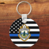 Politiedienst Aangepaste Logo Handhaving Sleutelhanger (Voorkant)