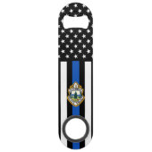 Politiedienst Aangepaste Logo Handhaving Speed Flessenopener (Voorkant)