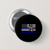 Politiedog-handler Ronde Button 5,7 Cm (Voorkant /achterkant)