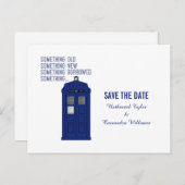 Politiedoos Sla het Briefkaart Datum op v1 (Voorkant / Achterkant)