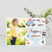 Politiefoto Uitnodiging verjaardag (Staand voorkant)