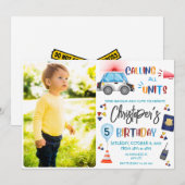 Politiefoto Uitnodiging verjaardag (Voorkant / Achterkant)