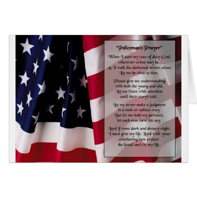 politiegebed zwart afdrukken (Voorkant Horizontaal)