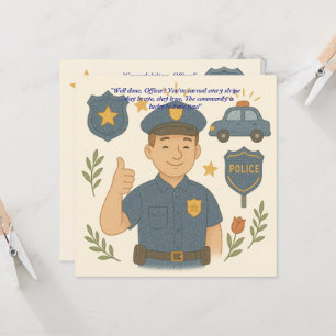 Politiehoed Felicitatiekaart  Kaart