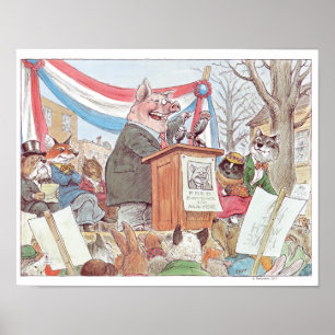 Politiek afdrukken poster