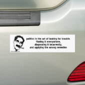 politiek bumpersticker (Op auto)