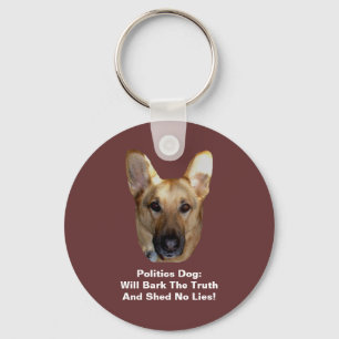 Politiek Duitse Sleutelhanger Shepherd Dog Round B