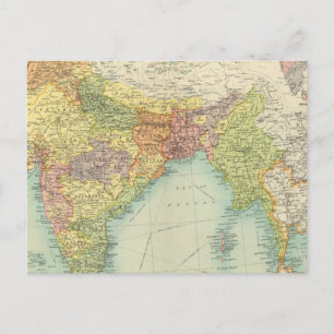 Politiek India en verder India Briefkaart