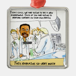 Politiek: Is er hersenchirurgie nodig? Metalen Ornament