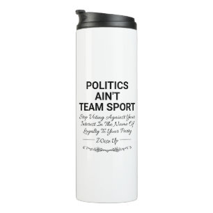 Politiek is geen teamsport thermosbeker