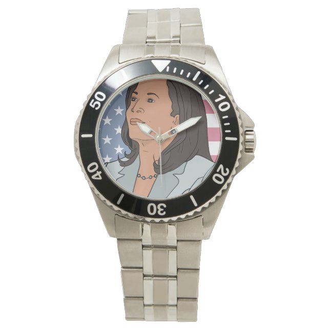 Politiek Kamala Harris Horloge (Voorkant)