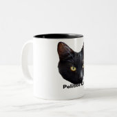 Politiek katten geen ratten zullen in Kantoor zijn Tweekleurige Koffiemok (Voorkant links)