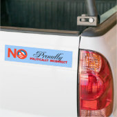 POLITIEK ONJUIST BUMPERSTICKER (Op Truck)