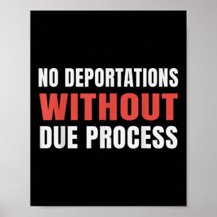 Politiek protest Geen deportaties zonder de juiste Poster