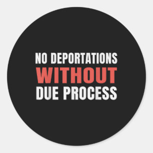 Politiek protest Geen deportaties zonder de juiste Ronde Sticker