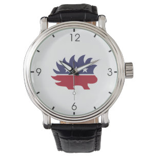 Politiek symbool libertarian Party (Porcupine) Horloge