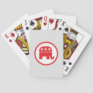 Politiek symbool van de Republikeinse Partij (olif Pokerkaarten