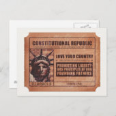 Politiek Ticket Briefkaart (Voorkant / Achterkant)