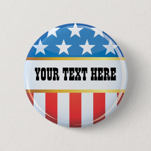 Politieke Amerikaanse vlag Button