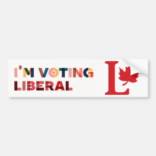 Politieke Bumpersticker: "Ik stem voor de liberale Bumpersticker
