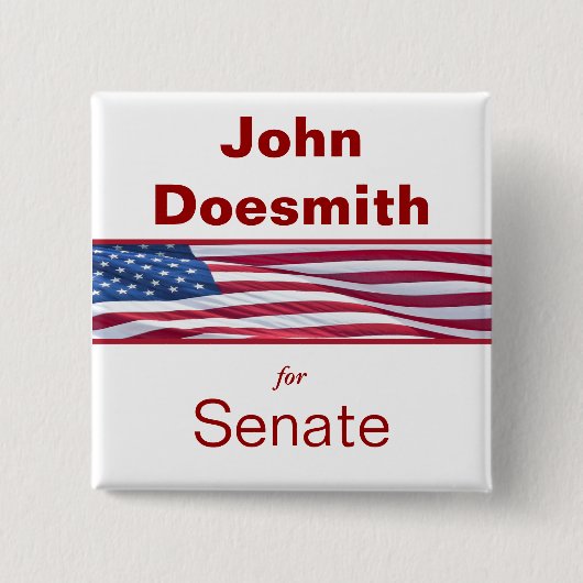 Politieke campagne Buttonnen Politieke verkiezinge Vierkante Button 5,1 Cm (Voorkant)