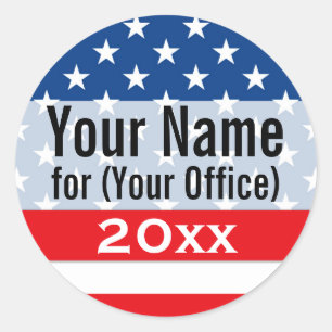 Politieke campagne Niet-partisan Gedrukt Ronde Sticker