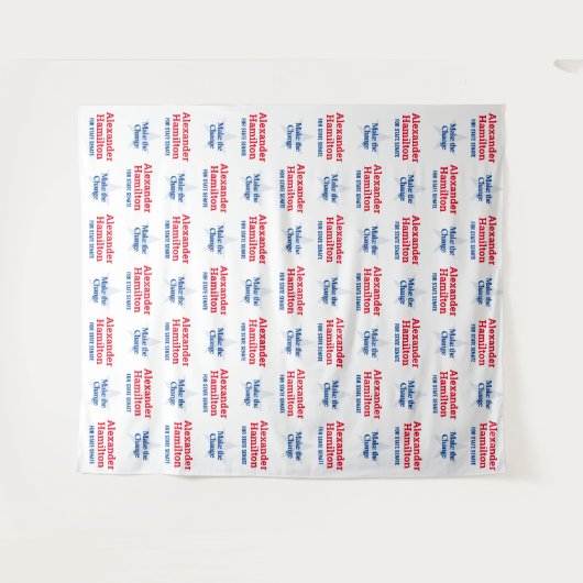 Politieke Campagne | Step and Repeat Achtergrond Wandkleed (Voorkant (horizontaal))