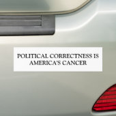 Politieke correctheid bumpersticker (Op auto)